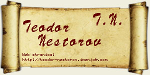 Teodor Nestorov vizit kartica